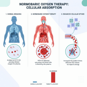How Normobaric Oxygen Therapy Works – Infographic Infographic: how normobaric oxygen therapy works at the cellular level