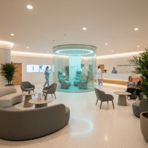 Normobaric Oxygen Therapy Chamber - Oxygen Clinic Stoke-on-Trent State-of-the-art normobaric oxygen therapy chamber at Oxygen Clinic Hanley, Stoke-on-Trent